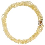 Κολιέ με Citrine και λευκόχρυσο κούμπωμα K14 - 100280