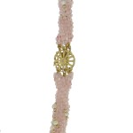 Κολιέ 18Κ Χρυσό 2.5-3mm Pink Quartz 9 STR και Διαμάντι-M116344