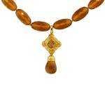 Κολιέ με Citrine και χρυσό μενταγιόν 14K - 117722 Κολιέ με Citrine και χρυσό μενταγιόν 14K - 117722
