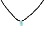 Κολιέ με Spinel, Aquamarine και χρυσά στοιχεία Κ14 - 122494