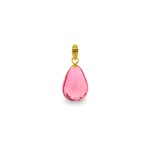 Χρυσό μενταγιόν K18 με Pink Quartz - 120171PQ