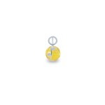 Χρυσό μενταγιόν με Lemon Quartz και διαμάντια - 318447LQ