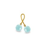 Χρυσό μενταγιόν με Aquamarine και διαμάντια - 318448AQ