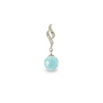 Χρυσό μενταγιόν με Aquamarine και διαμάντια - 318453AQ