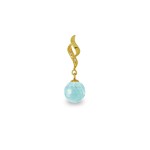 Χρυσό μενταγιόν με Aquamarine και διαμάντια - 318453AQ