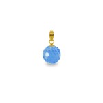 Χρυσό μενταγιόν με Blue Topaz - 318456BT