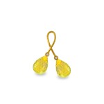 Χρυσό μενταγιόν με Lemon Quartz και διαμάντια - 318470LQ