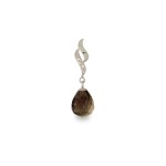 Χρυσό μενταγιόν με Smoked Quartz και διαμάντια - 318476SQ