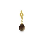 Χρυσό μενταγιόν με Smoked Quartz και διαμάντια - 318476SQ