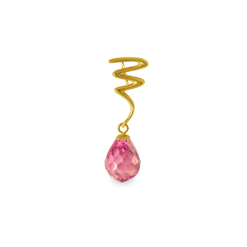 Χρυσό μενταγιόν με Pink Quartz - 318478PQ