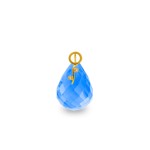 Χρυσό μενταγιόν με Blue Topaz και διαμάντια - 318493BT