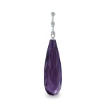 Χρυσό μενταγιόν με Amethyst και διαμάντια - 318512A