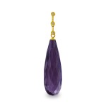 Χρυσό μενταγιόν με Amethyst και διαμάντια - 318512A