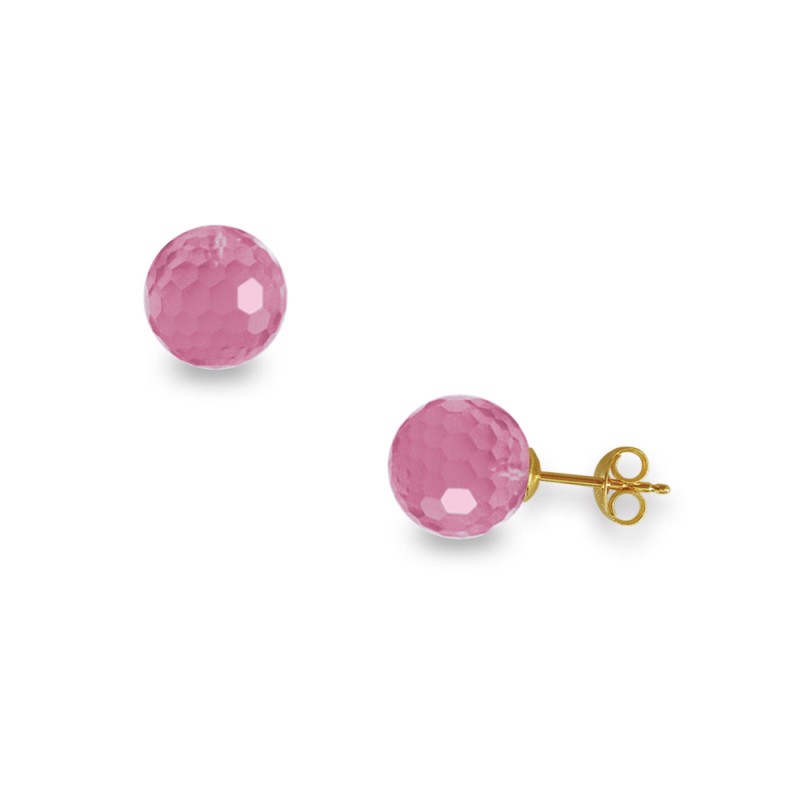 Σκουλαρίκια με Pink Quartz - 318635PQ