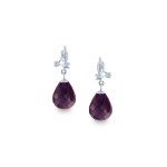 Χρυσά σκουλαρίκια με Amethyst - 318658A